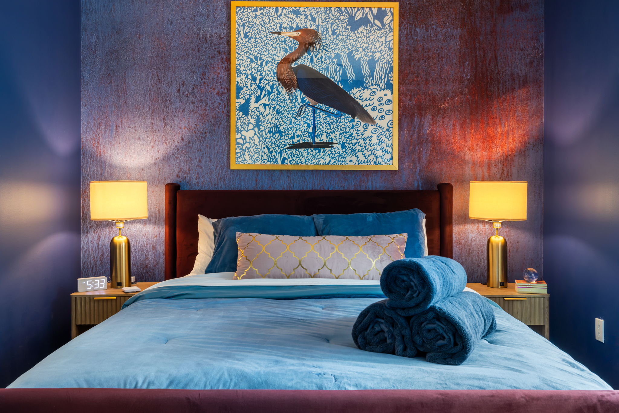 132 Prospect Street · Blue bedroom